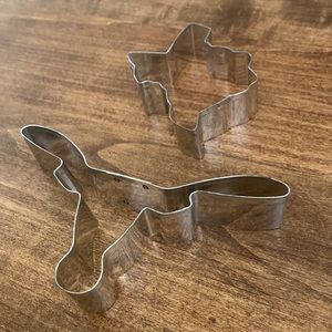 Texas Longhorn and State of Texas Metal Cookie Cutters, baking
